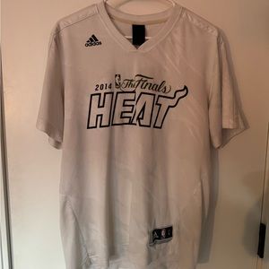 LeBron James, Miami Heat, white out short sleeve jersey